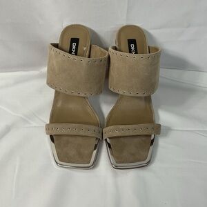 DKNY Beige Studded Sandals